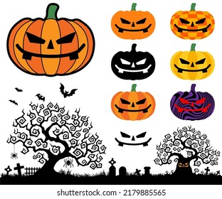 Material for Halloween. Vector data that can be easily edited.