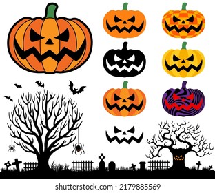 Material for Halloween. Vector data that can be easily edited.