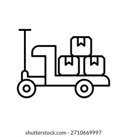 Icono de manejo de materiales con fondo blanco Ilustración de stock de Vector