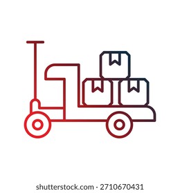 Icono de manejo de materiales con fondo blanco Ilustración de stock de Vector