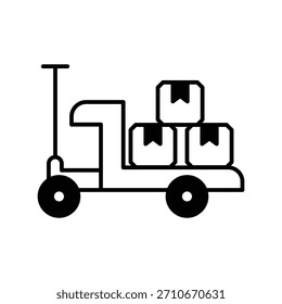 Material Handling icon with white background vector stock illustration
