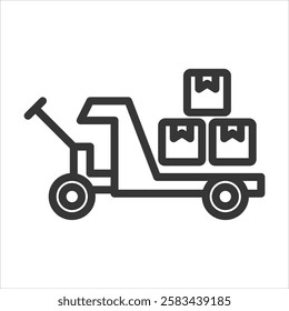 Material Handling Outline Icon Vector Illustration