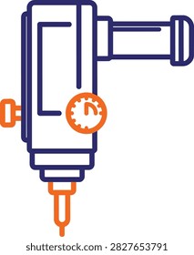Material Hardness Tester Machine Vector Illustration for Industrial Quality Control and Metallurgical Laboratory Research