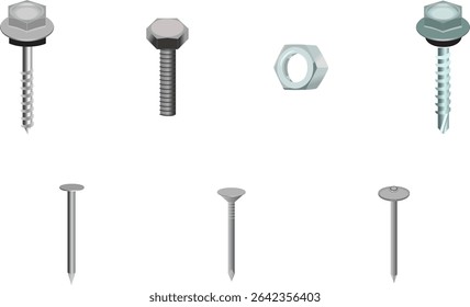 Material holding equipment set, Connection kit-Sheet Metal Screws, Bolt, Nut, Timber Screws, Nail, Concrete nail, Umbrella nail