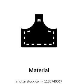 Material icon vector isolated on white background, logo concept of Material sign on transparent background, filled black symbol