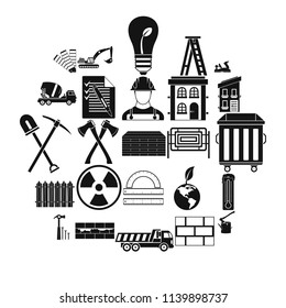 Material icons set. Simple set of 25 material vector icons for web isolated on white background