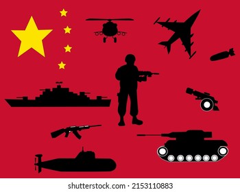 It Is The Material Of The Illustration Showing The Chinese Army.