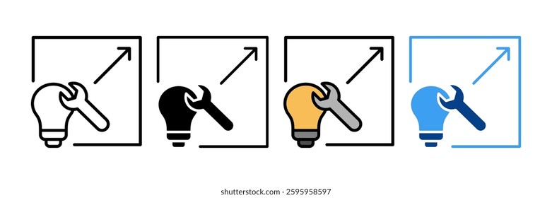 Material Inspection Icon Set Multiple Style Collection