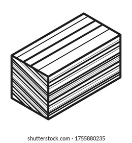 Material für die Isolierung isometrischer Vektorsymbol.Line Vektorsymbol einzeln auf weißem Hintergrund Material für die Isolierung.