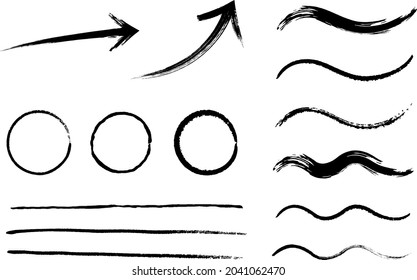 material of Japanese style brush with Grange texture