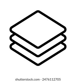Icono de capa de material, Filtrar de nivel de tela de fibra.