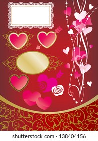 A material with the lovely heart