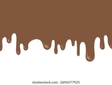 Material con chocolate derretido goteando desde arriba