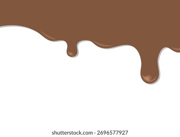 Material con chocolate derretido goteando desde arriba