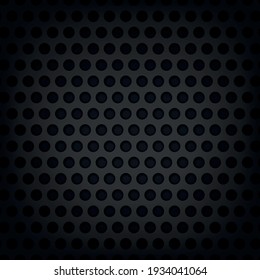 Textura de fondo oscuro de metal perforado - Ilustración vectorial