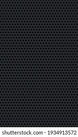 Material perforated metal dark background texture - Vector illustration
