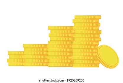Material de las monedas de oro apiladas