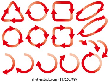 Material of recycling and arrows