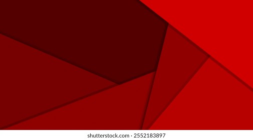Material Red Background With Copy Space. Abstract Business Banner. Corporate Wallpaper. Vector Illustration