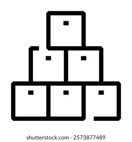 Material. Resources, Inventory, Supply Chain. Vector Editable Stroke Icon.