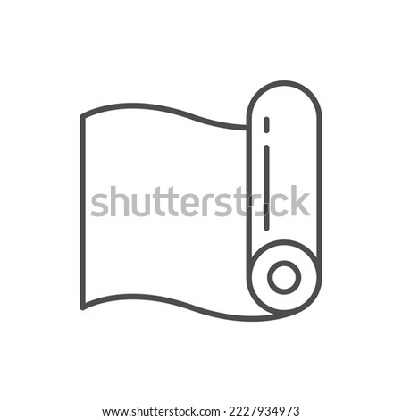 Material roll line outline icon