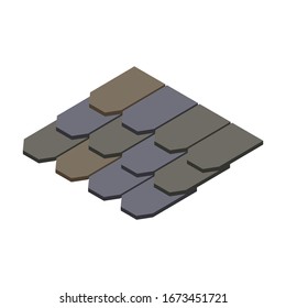 Material for roof isometric vector icon.Cartoon vector icon isolated on white background material for roof .