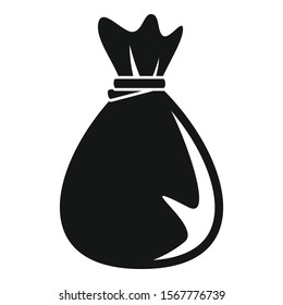 Material sack icon. Simple illustration of material sack vector icon for web design isolated on white background