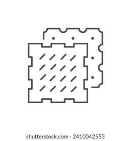 Material sample line outline icon