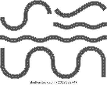 Material set by road traffic illustration