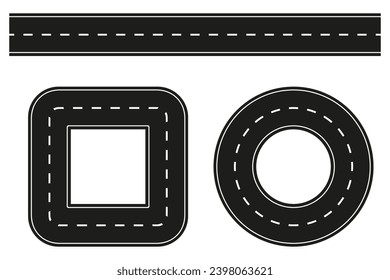 Material set by road traffic. Vector illustration. EPS 10.