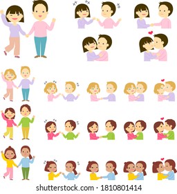 Conjunto material de parejas de cada país