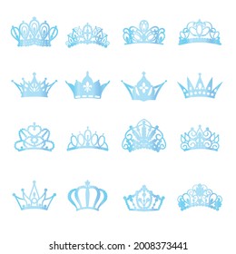 material set of tiara illustration