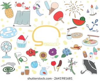 Material set usable in summer
