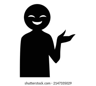 Material de la imagen simple de un villano negro