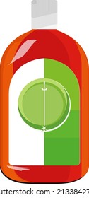 Material softener, illustration, vector on a white background.