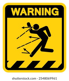 Material Spattering Warning Sign, Vector Illustration, Isolate On White Background Label.EPS10