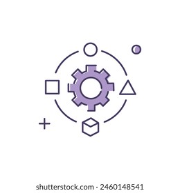 Material Synthesis Inverse Vector Icon Design