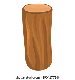Icono del tronco del árbol de materiales. Dibujo del icono del vector del tronco del árbol material para el diseño web aislado en fondo blanco