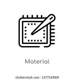 material vector line icon. Simple element illustration. material outline icon from sew concept. Can be used for web and mobile