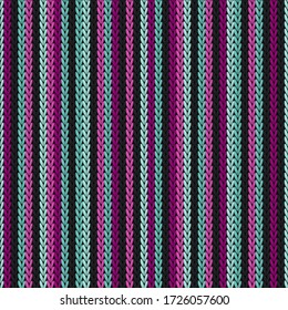 Material estribos verticales de navidad de punto vector geométrico sin fisuras. Composición de manta. Patrón de punto impecable de estilo noruego. Ilustración de lienzo de tejido.