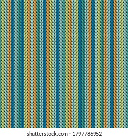 Material vertical stripes knitting texture geometric seamless pattern. Ugly sweater knit effect ornament. Winter seamless knitted pattern. Winter holidays wallpaper.