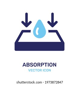 Material Water Absorption Vector Icon