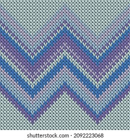 Material zig zal lines knit texture geometric seamless pattern. Blanket knitting pattern imitation. Nordic style seamless knitted pattern. Handicraft backdrop.