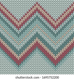 Material zig zal lines knitting texture geometric seamless pattern. Jacquard knitwear structure imitation. Winter seamless knitted pattern. Cozy textile print design.