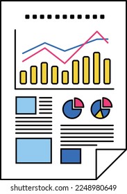 Materials for business. Briefing. marketing materials. flat design. Business analysis, market research, data analysis.