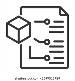 Materials Outline Icon Vector Illustration