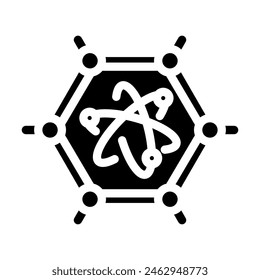 materials quantum technology glyph icon vector. materials quantum technology sign. isolated symbol illustration