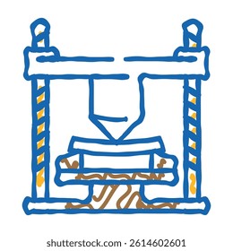 materials testing mechanical engineer doodle icon sketch vector. materials testing mechanical engineer sign. isolated symbol illustration