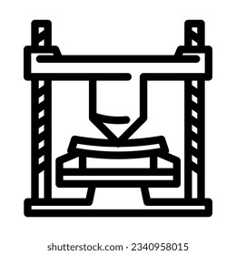 materials testing mechanical engineer line icon vector. materials testing mechanical engineer sign. isolated contour symbol black illustration