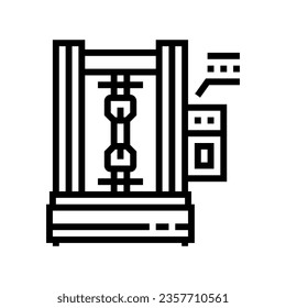 materials testing mechanical engineer line icon vector. materials testing mechanical engineer sign. isolated contour symbol black illustration